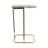 Side Table with Agate Top and Gold Metal Base, C-Shaped End Table for Living Room, Modern Accent Table, 24"-1600334079