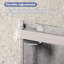 Double porte de douche sans cadre coulissante l 56 à 60 po x H 75 po, porte de douche coulissante avec porte de douche en verre trempé transparent de 5/16 po (8 mm), conception silencieuse à fermeture en douceur, salle de bain facile à nettoyer, nickel brossé