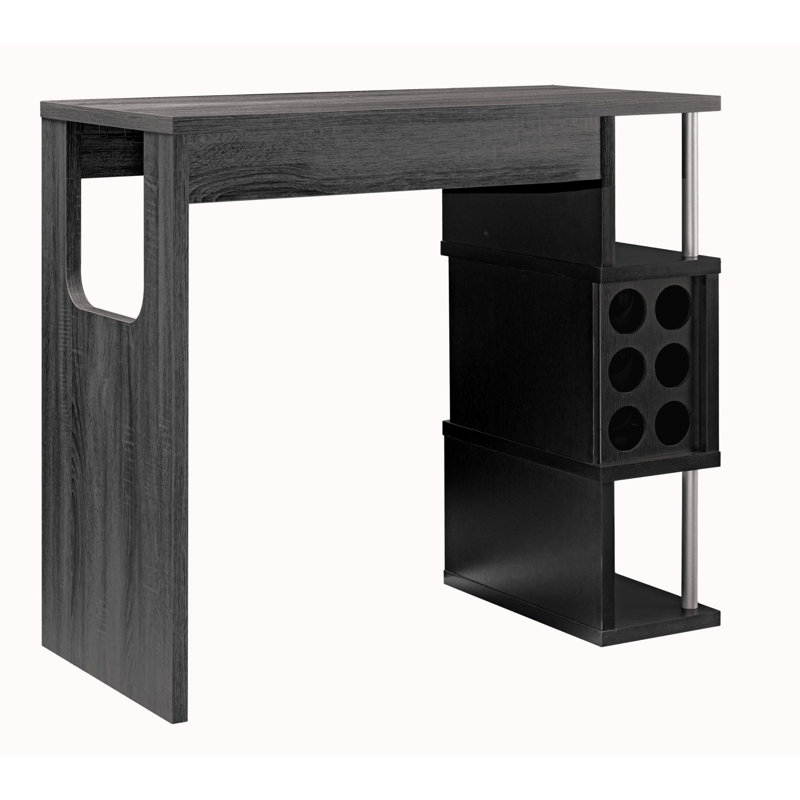 Bar en bois avec rangement pour bouteilles de vin Steinber