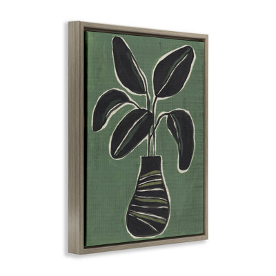 House Plant on Green Floating Frame, design by June Erica Vess