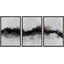 «Smoke Effect Strokes Abstract», peinture sur toile 3 pièces-70991634-70991633
