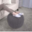 Pouf rond en coton Bordeaux, repose-pieds polyvalent et coussin de sol pour plus de confort et de style-223680241
