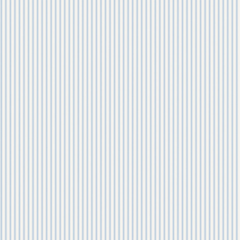 Miniatures 3 Collection Ticking Stripe Wallpaper Roll, Light Blue