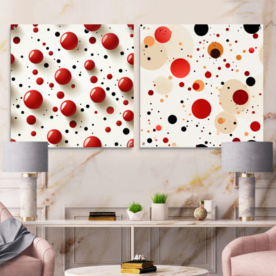Cja - Ensemble de 2 verres muraux abstraits en acrylique