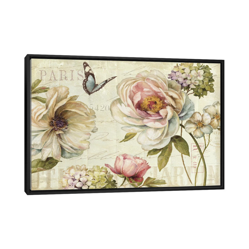 Marche De Fleurs IV by Lisa Audit - Print on Canvas, 101.6 cm H x 66.04 cm W, Black Framed