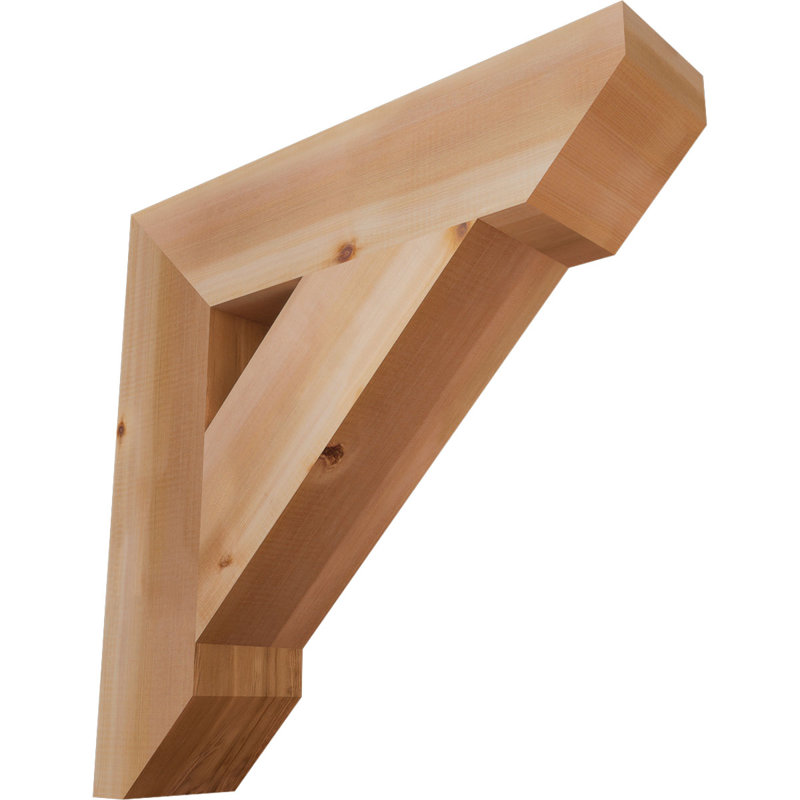 Support traditionnel en bois rustique à lattes, Cèdre rouge, H 26 po x l 5,5 po x P 26 po