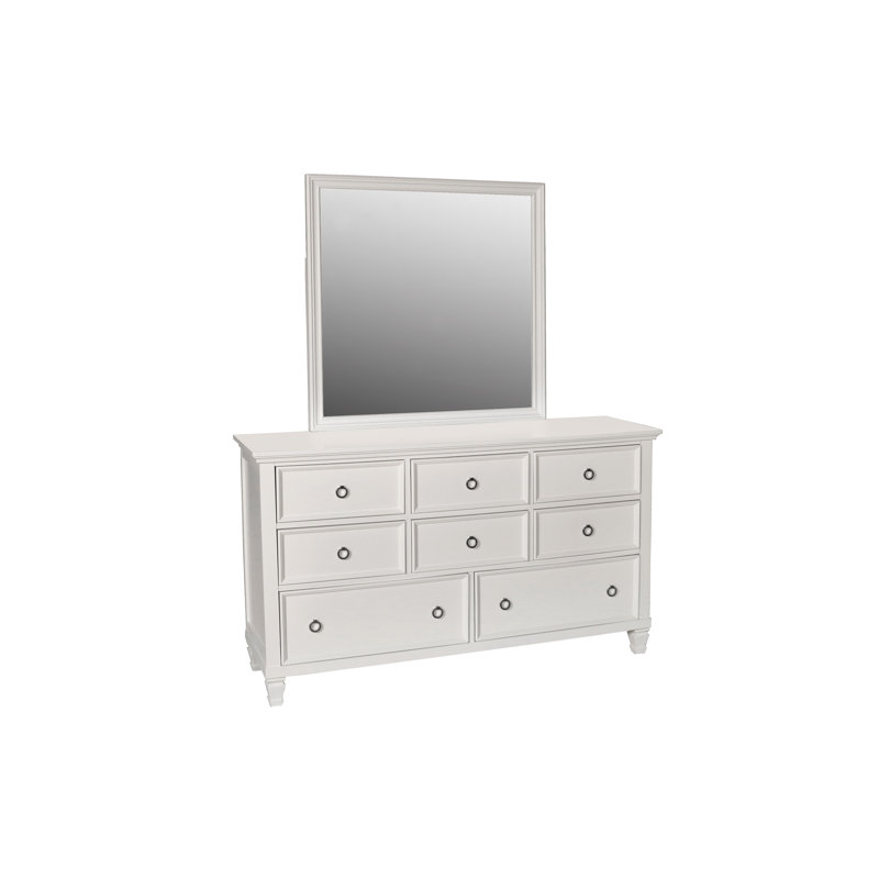 Commode 8 tiroirs avec miroir 