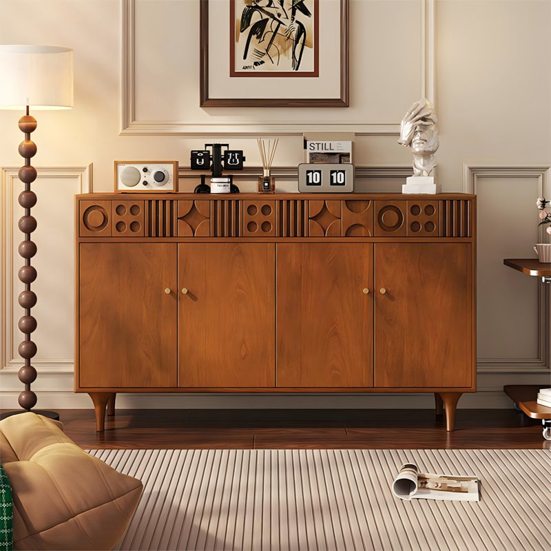 59.06" Brown Solid wood Rubberwood Shoe Storage