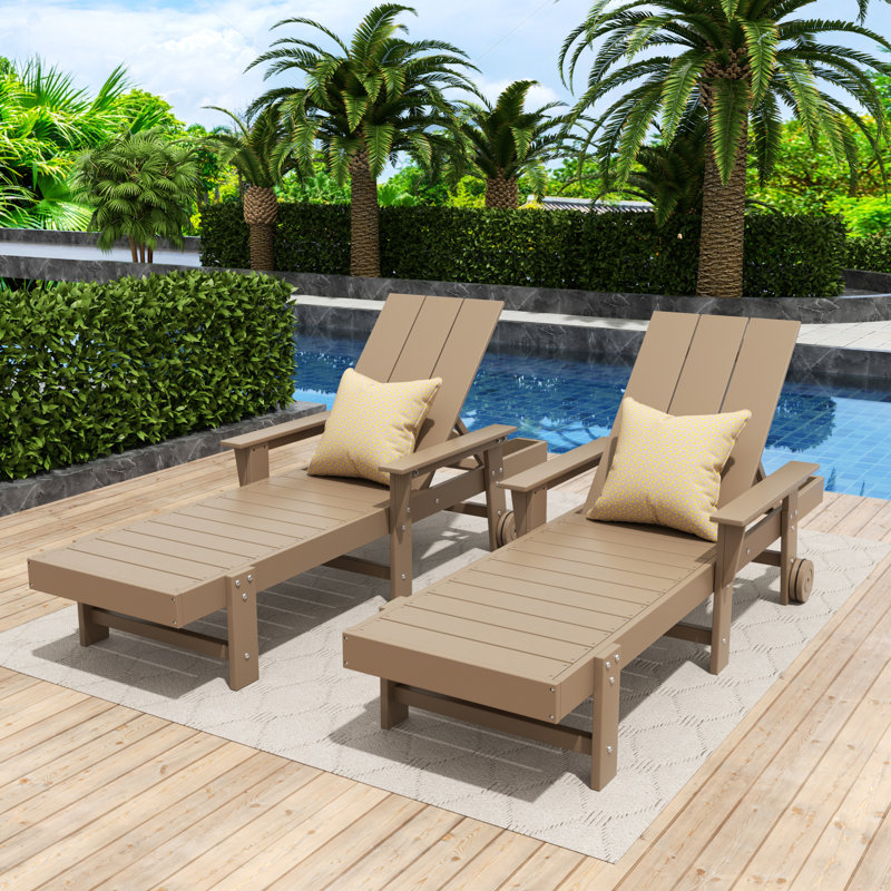 Joubert Outdoor Chaise Lounge Set, Brown