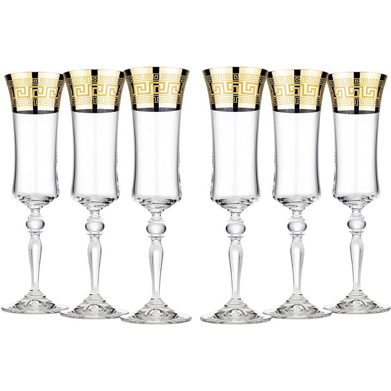 6 oz Ensemble de flûtes en verre