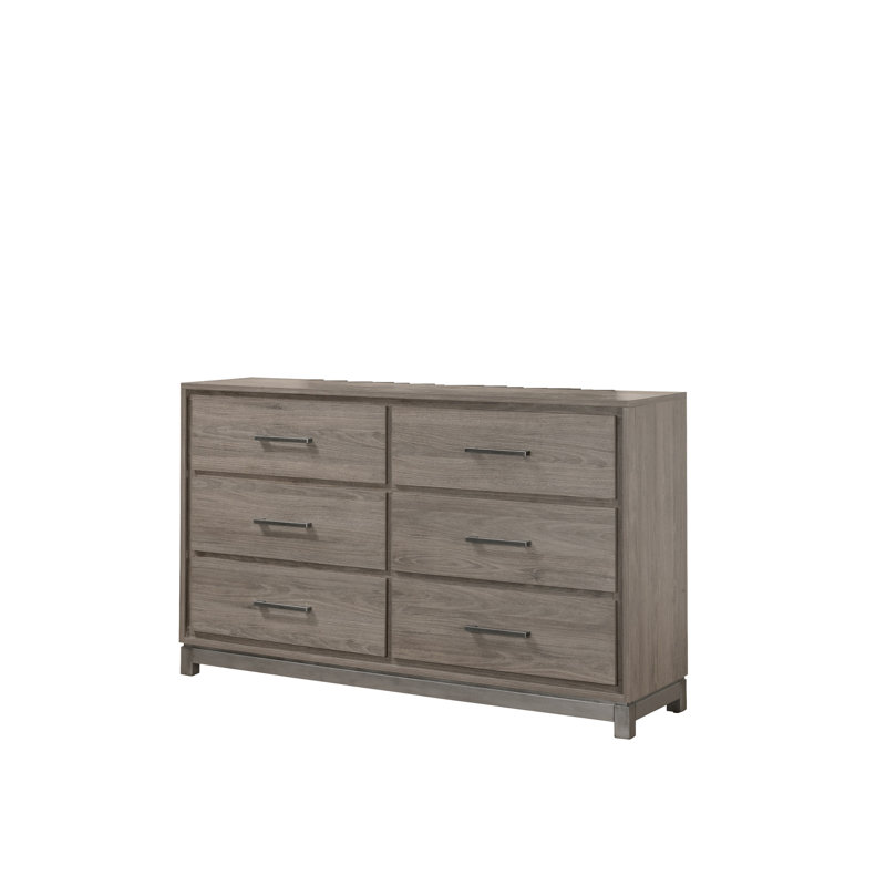 Commode de rangement contemporaine 1 tiroir 6 tiroirs avec poignée en métal