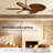 52" Outdoor Indoor/Outdoor Ceiling Fan with Light and Remote, Rustic Wood Ceiling Fan with Lights, Damp Rated, Energy Efficient DC Motor-67499685