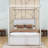 Puskaric Full Size 2 Drawers Wooden Canopy Platform Bed-906534947