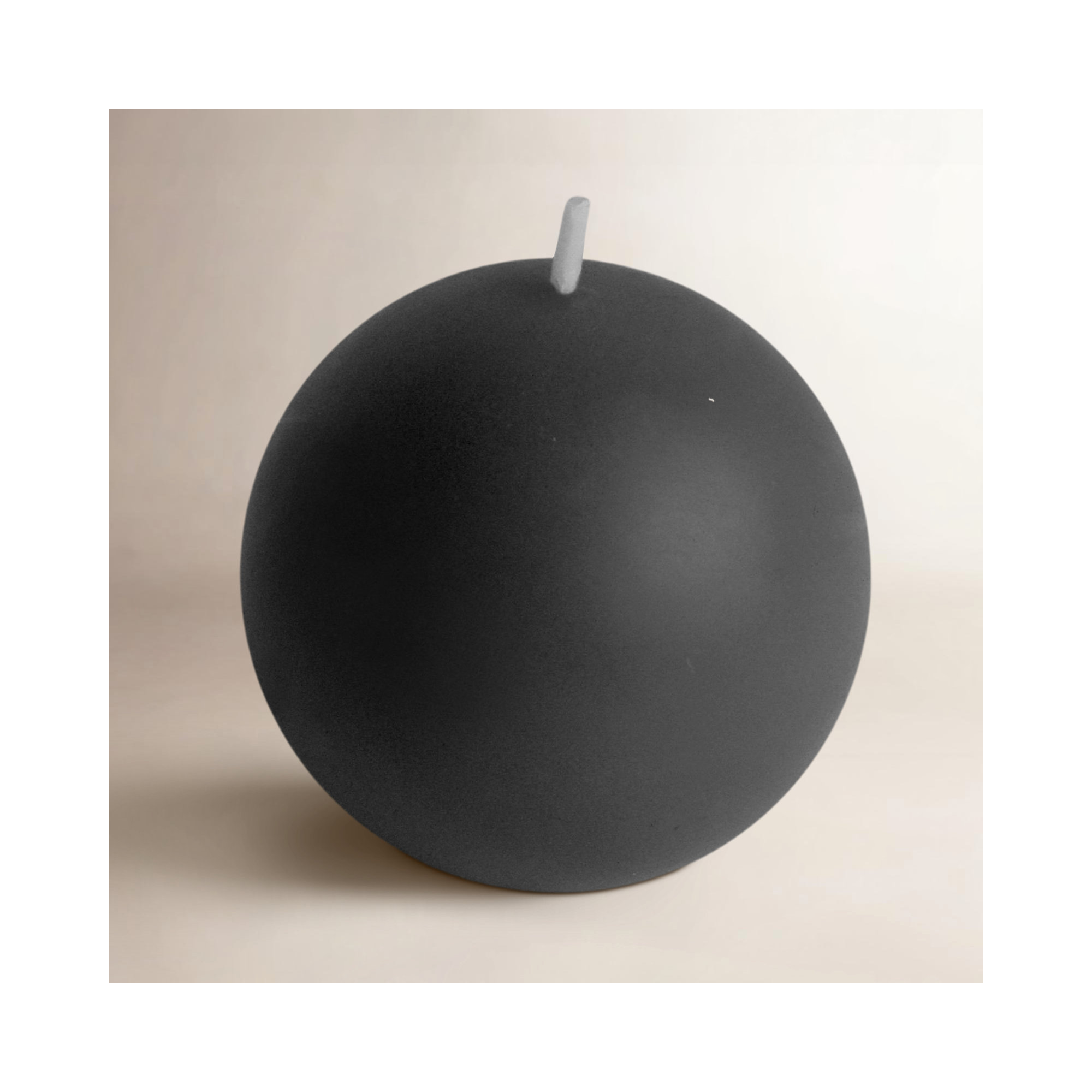 Ball Candle, 2" Diameter, Set of 12, Black