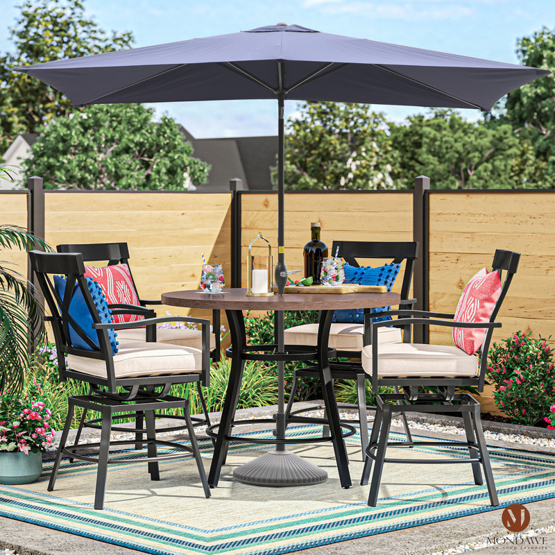 10ft Navy Blue Rectangular Aluminum Market Patio Umbrella