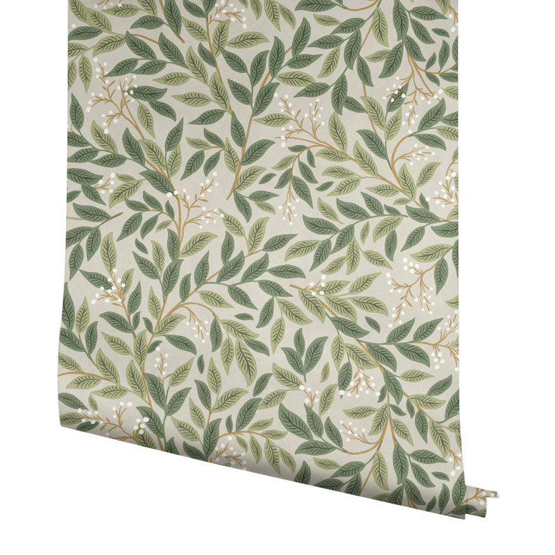 Willowberry 20' L x 20.5" W Peel and Stick Wallpaper Roll, Linen