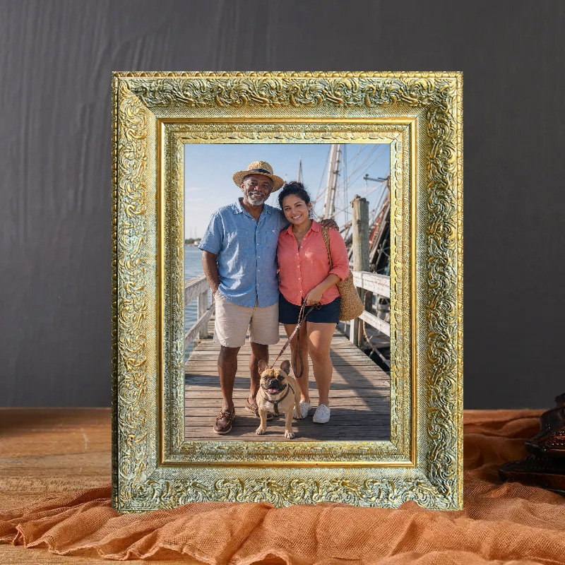 Cadre photo mural antique 1 PC 8 "x 10" avec support de table et crochets muraux