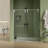 56"-60"W X 70"H Sliding Shower Door, 8Mm Tempered Glass, Brushed Nickel, Double Side Clean Coat, Waterproof Bathroom Product Towel Bar, Easy Coat And Buffer Unbeatable