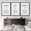 «Discipline Focus Consistency Motivation», citation minimale, impression sur toile, 3 pièces