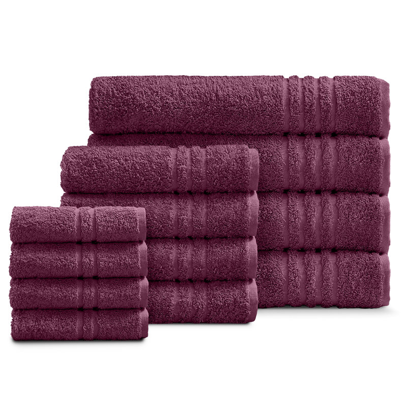 Ella Jayne Towel Bundle (4 face, 4 hand, 4 bath), Plum
