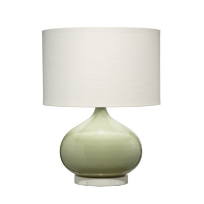 Moss Glass Table Lamp, Sage Green