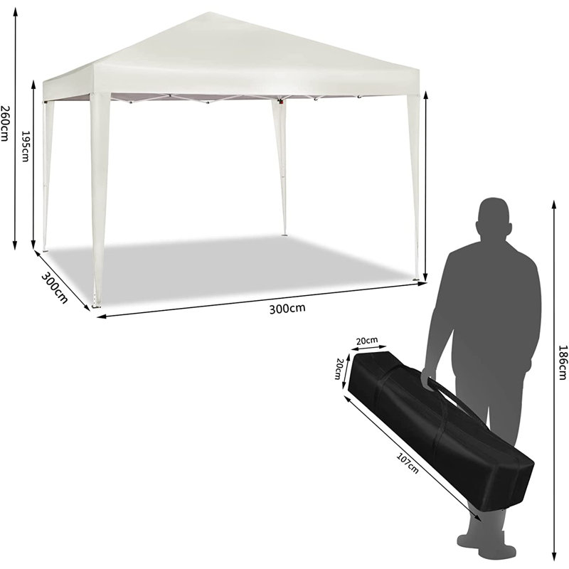 Adisyn 3m x 3m Pop-Up Gazebo, Beige