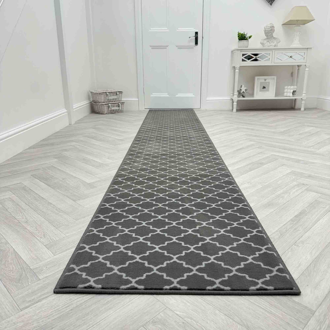 Avanti Dark Grey Hallway Runner Rug – Soft, Comfortable & Durable Carpet for Hall, Kitchen & Corridor