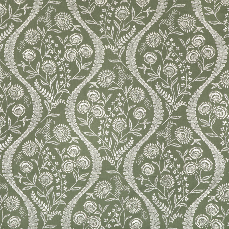 Floriblanca Fabric, Green