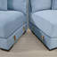 Canapé modulaire surdimensionné de 130 po Cloud, tissu velours côtelé haut de gamme, accoudoirs larges à 3 places, avec repose-pieds, conception ergonomique, facile à assembler pour les salons, bleu-346083613-346083614