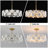Modern Flower Glass Gold Chandelier-156439707-156439686