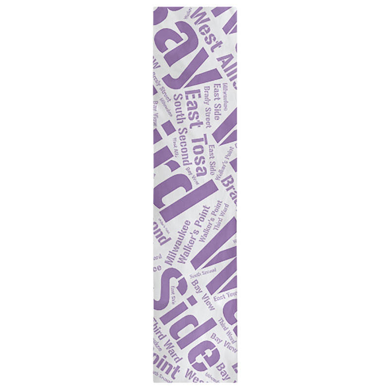 Chemin de table blendtable en coton, 72 po x 16 po, Mauve, Milwaukee
