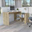 Bureau d'ordinateur en L Axis avec rangement ouvert et fermé-287646507