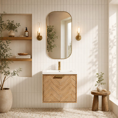 Carlsbad 24'' Single Bathroom Vanity With Ceramic Top