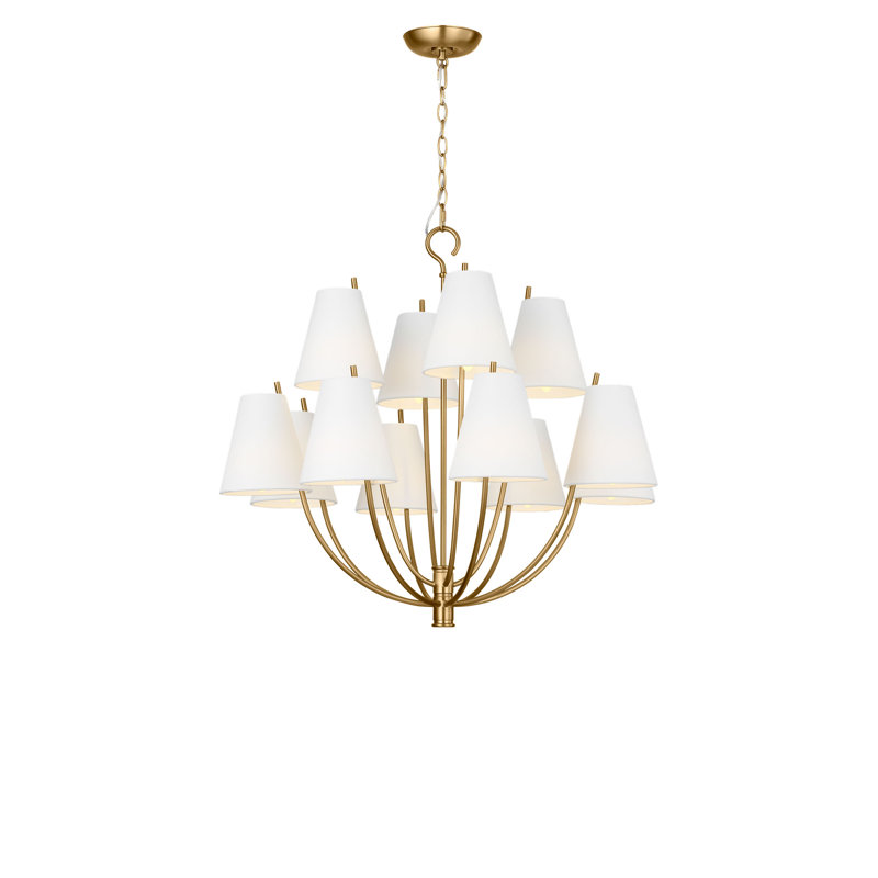 Marina Chandelier, Burnished Brass, 116.63" H x 30" W  x 30" D
