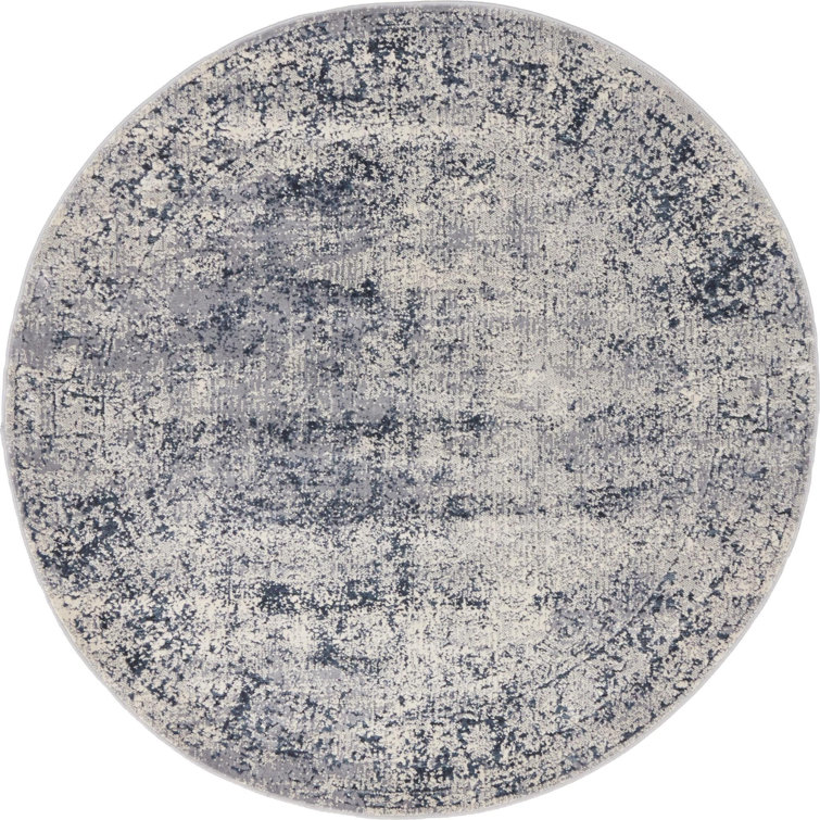 Tapis oriental bleu et gris Lanett