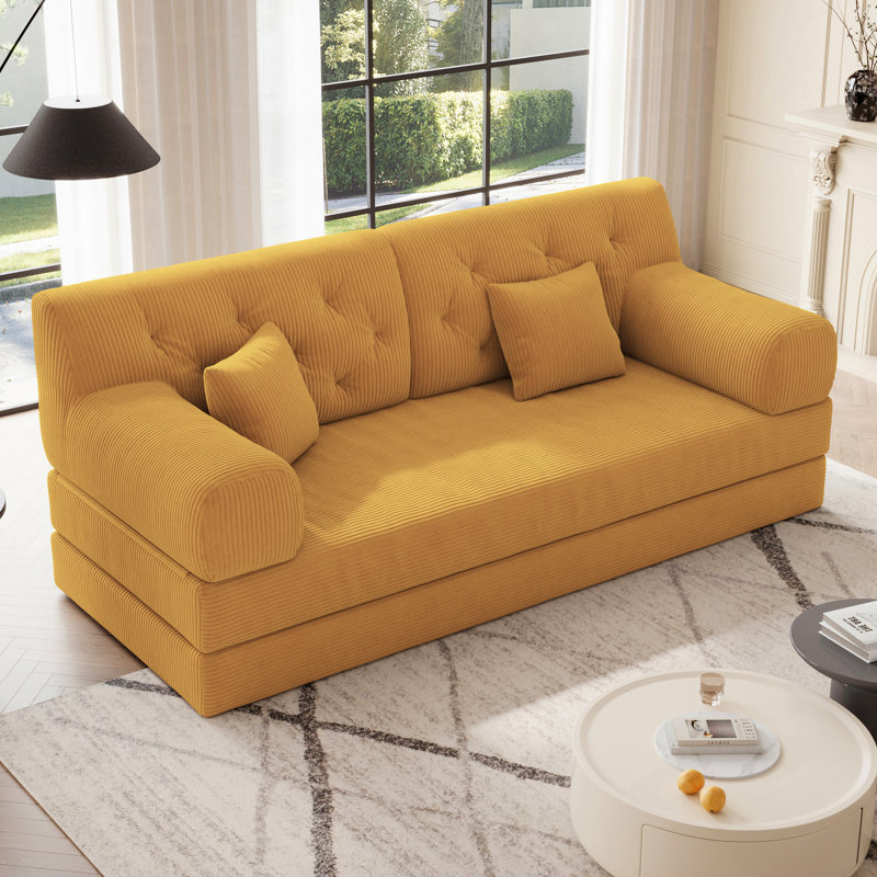 Convertible Sofa Bed, Boneless Couch 4 in 1 Foldable Floor Sofa Couch, Loveseat Sofa Bed for Living Room, No Assembly Required