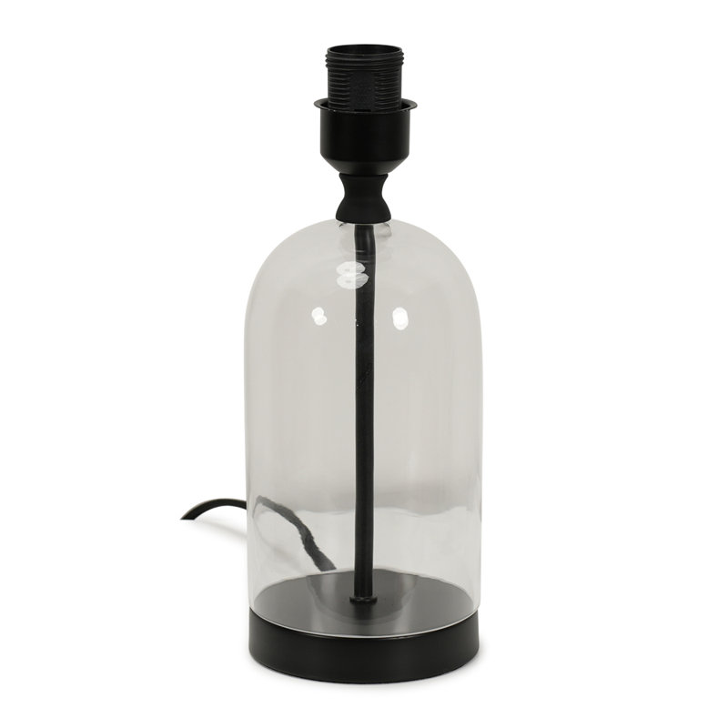 Glass Desk Lamp, Forest Green, Black, 38.5" H x 19" W x 19" D