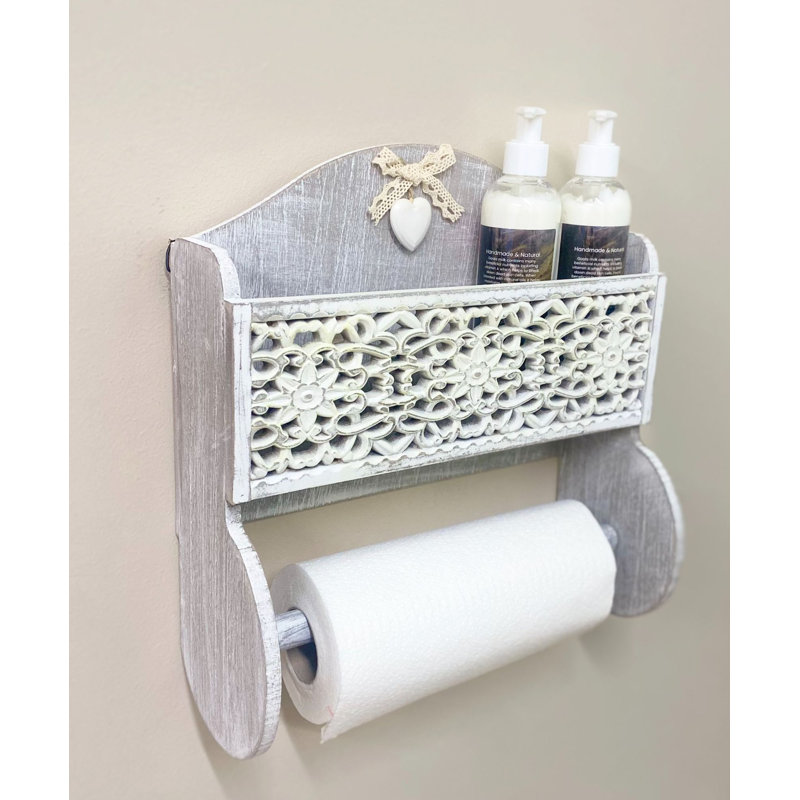 Wood Wall / Under Cabinet Mounted Paper Towel Holder