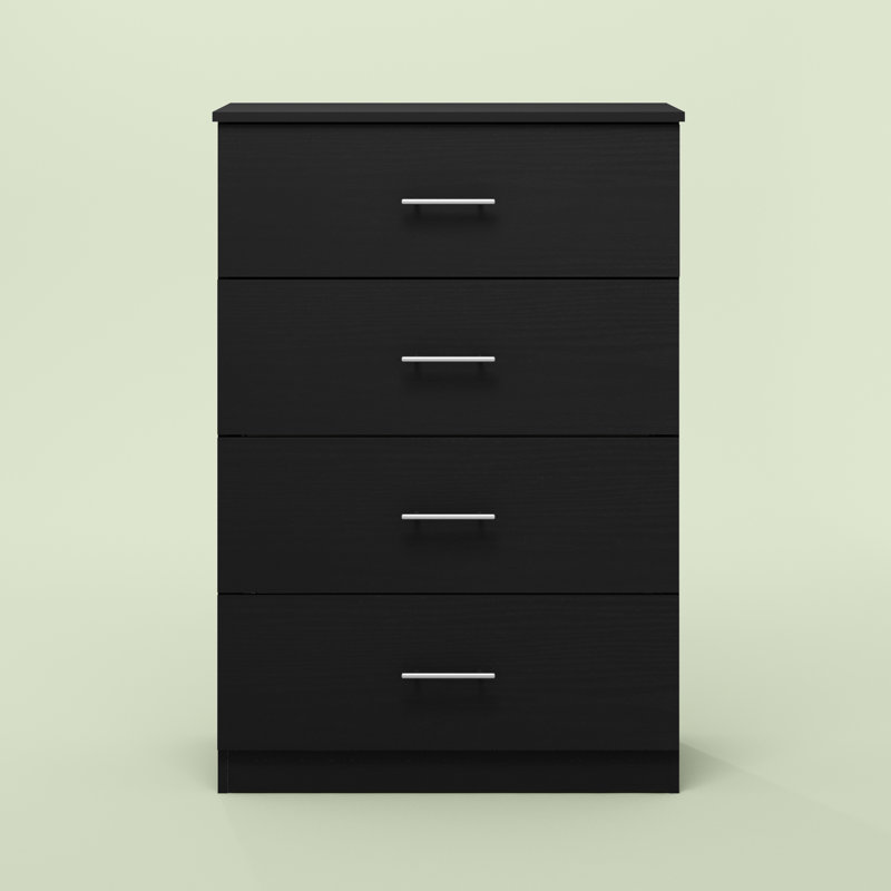 Natalierose 27.5'' W 4 - Drawer Dresser, Black Oak