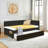 Upholstered Twin Size Daybed With Trundle, Velvet Fabric, No Box Spring Required, Comfortable And Simple Design Models