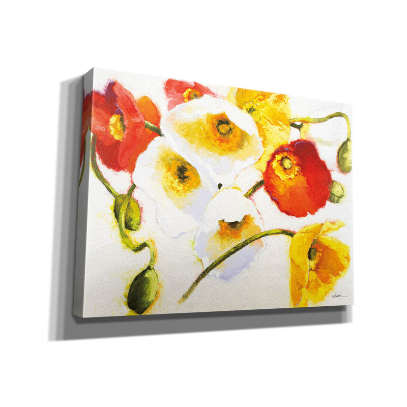 Art mural sur toile "Sunny vibrations" par Shirley Novak, H 40 po x l 54 po x P 1,5 po