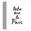 «Take Me to Paris», reproduction d'art textuel sur toile-24431813-24431810