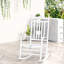 Chaise berçante à haut dossier en bois pour le porche Outsunny-1936949219