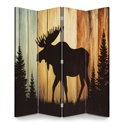 Paravent 4 panneaux pliable pour homme Cave Royal Jungle