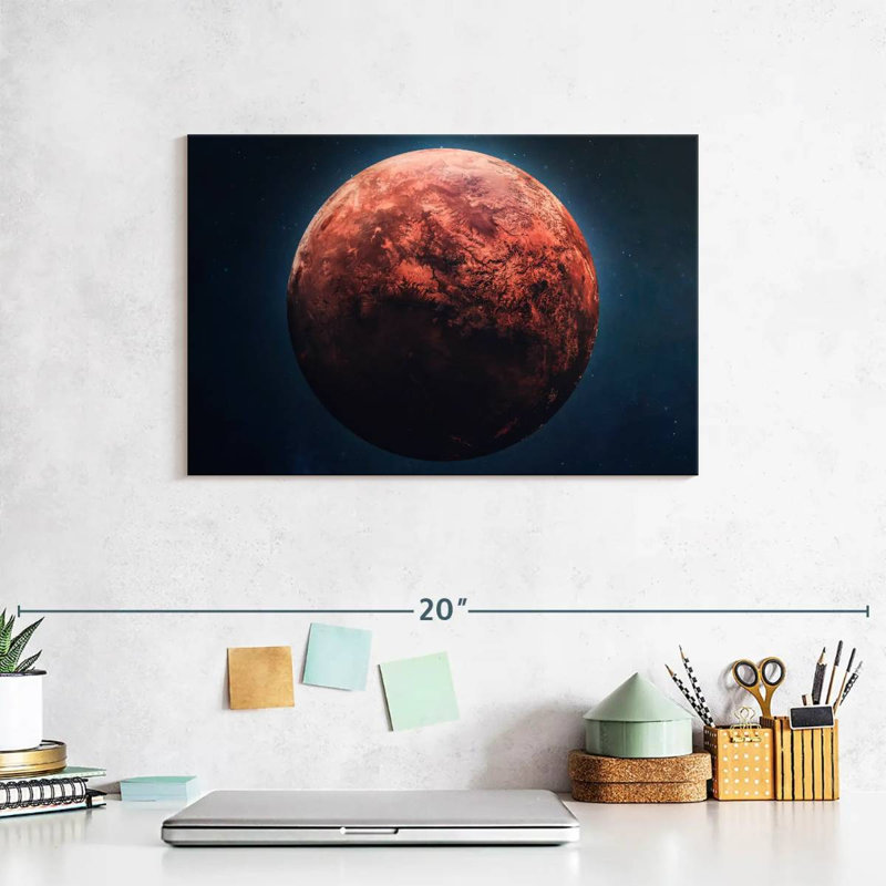 Oberle Red Mars Planet, 8" H x 12" W