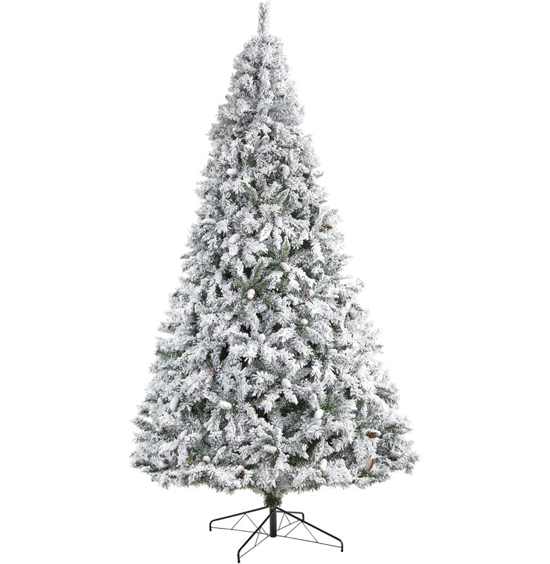  White River Mountain Pine Flocked Christmas Tree with Lights