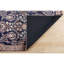 Tapis floral tissé à la machine Lindauer - bleu marine / rosé-629080551