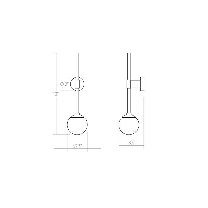 Sabon LED Armed Sconce, Satin Nickel