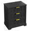 Table de chevet 3 tiroirs en bois l 23,6 po (ensemble de 2)