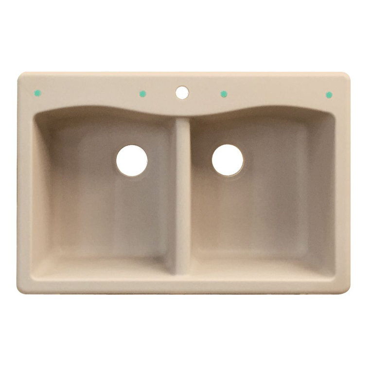 Aversa 33'' L Drop-In Double Bowl Kitchen Sink